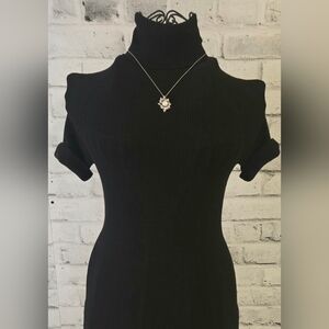 Sterling Silver Sunburst Pearl & Crystal Pendant Necklace 925